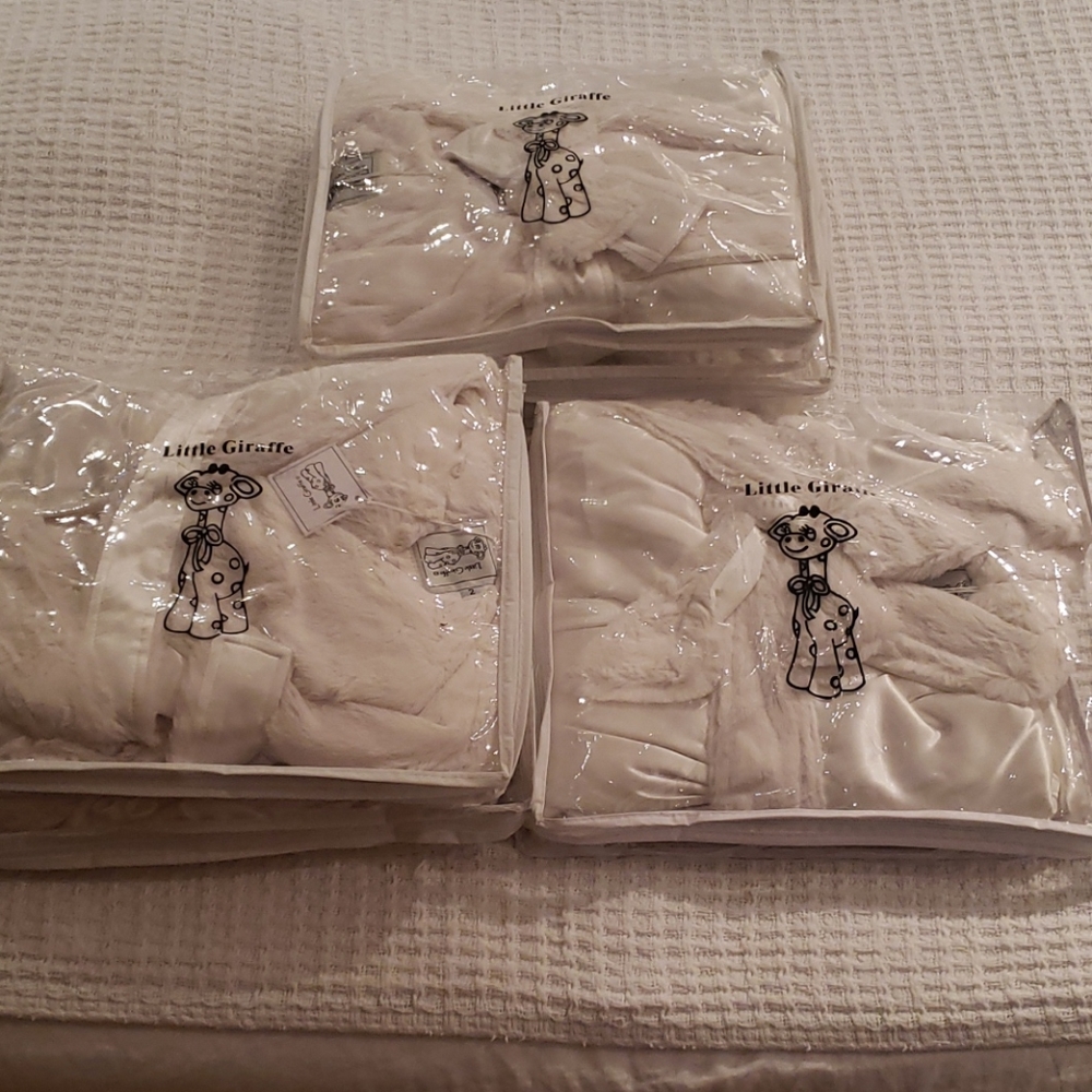 Little Giraffe Luxe Satin Robes. (New)